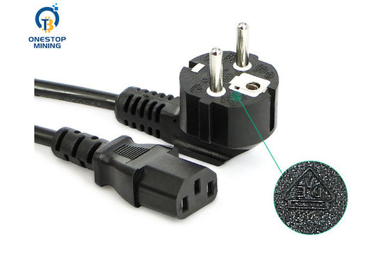 इलेक्ट्रॉनिक्स माइनर के लिए 1.5m 1.8m 2m Asic माइनर पार्ट्स PSU कॉर्ड केबल्स